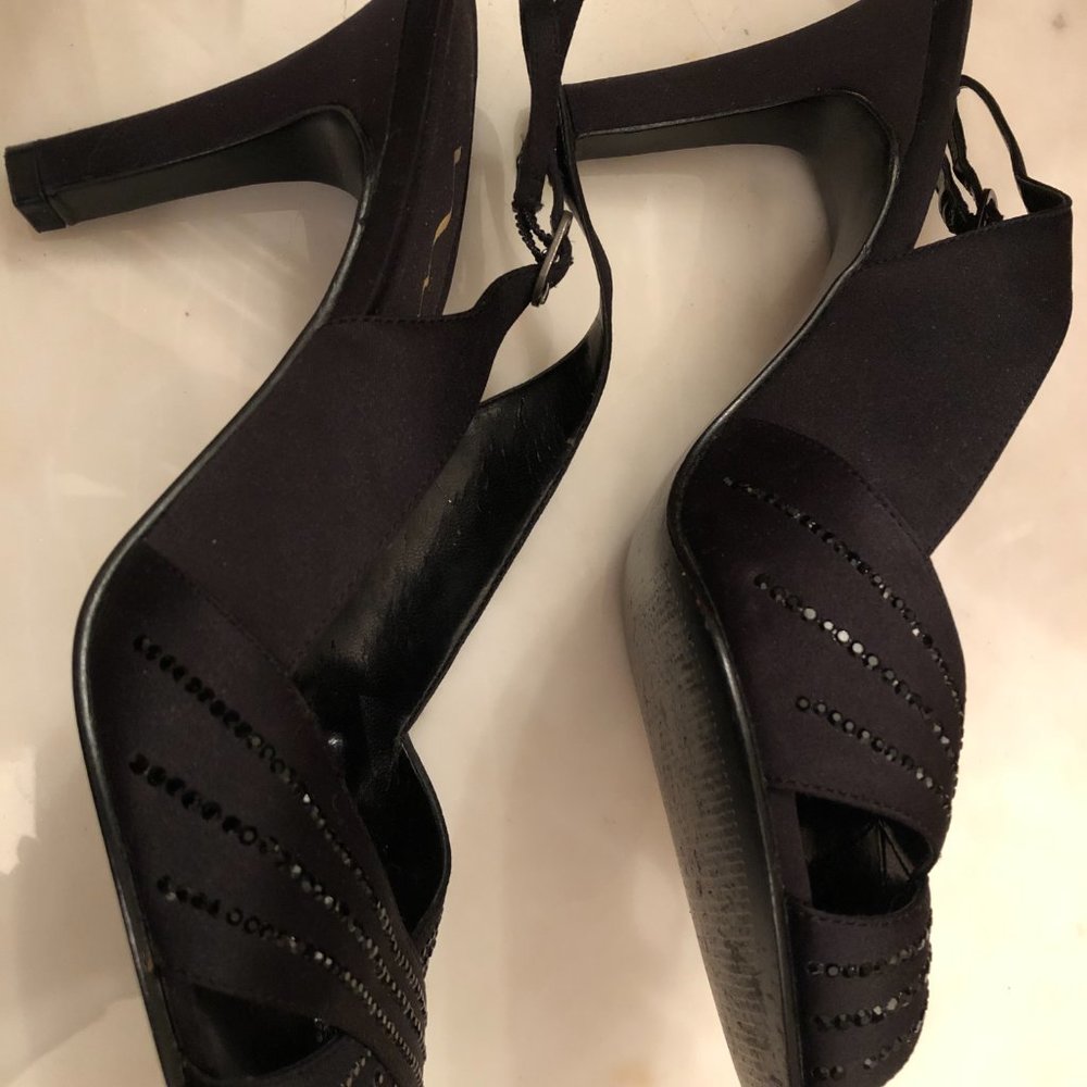 Nina Black Slingback, Dress Shoes size 9M - Picture 6 of 7